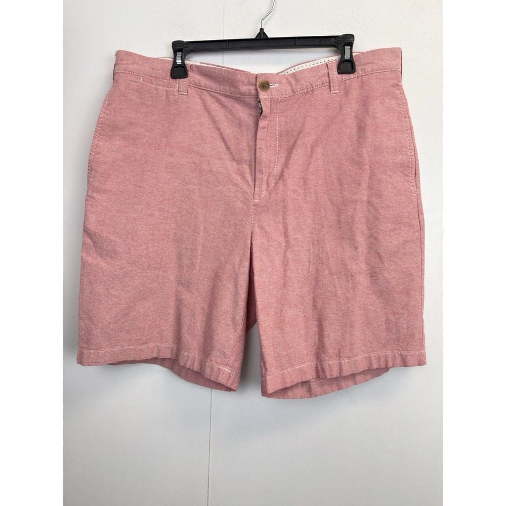 Lands End Shorts Men's‎ Size 38 Chino Cotton Oxford 8.5" Inseam Nantucket Red
